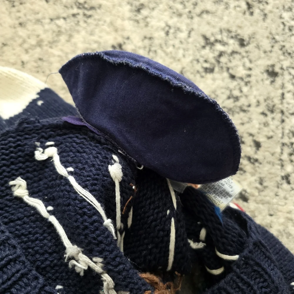 Vintage 90s Northern Isles Hand Knit Christmas Sweater Womens XL Ramie Cotton - Picture 12 of 14